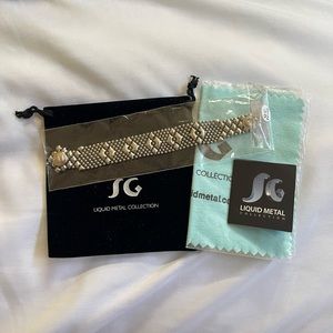 SG Liquid Metal B3-AS Antique Silver Bracelet by Sergio Gutierrez